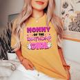 Mom And Dad Mommy Of The Birthday Girl Family Party Decor Women's Oversized Comfort T-shirt Mustard