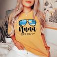 Nana Off Duty Sunglasses Palm Tree Beach Sunset Mother's Day Women's Oversized Comfort T-shirt Mustard