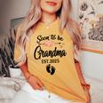 Soon To Be Grandma 2025 Mother's Day For New Grandma Women's Oversized Comfort T-shirt Mustard