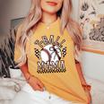 T-Ball Mama Mom Mother's Day Coquette -Ball Womens Women's Oversized Comfort T-shirt Mustard