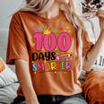 100 Days Smarter 100Th Days Of School Toddlers Girls Women's Oversized Comfort T-shirt Yam