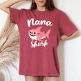 Nana Shark Mother's Day Grandma Women's Oversized Comfort T-shirt Chalky Mint