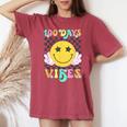Cute 100 Days Vibes Smile Face 100 Days Of School Ns Girl Women's Oversized Comfort T-shirt Crimson