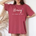 Honey Like A Grandma Only Cooler Mother's Day Women's Oversized Comfort T-shirt Crimson
