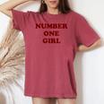 Rosé Number One Girl Camiseta extragrande cómoda para mujer Crimson