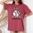 T-Ball Mama Mom Mother's Day Coquette -Ball Womens Women's Oversized Comfort T-shirt Crimson