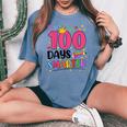 100 Days Smarter 100Th Days Of School Toddlers Girls Women's Oversized Comfort T-shirt Blue Jean