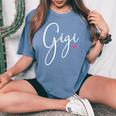 Gigi For Grandma Mother's Day Christmas Birthday Women's Oversized Comfort T-shirt Blue Jean