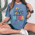I Love Being Called Mema Daisy Flower Cute Mother's Day Women's Oversized Comfort T-shirt Blue Jean