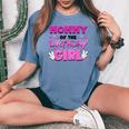 Mom And Dad Mommy Of The Birthday Girl Family Party Decor Women's Oversized Comfort T-shirt Blue Jean