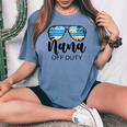 Nana Off Duty Sunglasses Palm Tree Beach Sunset Mother's Day Women's Oversized Comfort T-shirt Blue Jean
