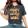 Aunt Of The Birthday Girl Dog Family Party Decorations Women's Oversized Comfort T-Shirt Pepper