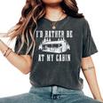 Cabin Mountain Life Nature Forêt Chasse Pêche Cadeau T-shirt oversize confortable pour femme Pepper