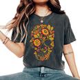 Calavera Khokhloma Camiseta extragrande cómoda para mujer Pepper