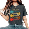 Chicago Concert Rock Music Festival Guitarras Illinois Band Il Cuello Camiseta extragrande cómoda para mujer Pepper