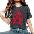 Clásico Punk Rock Anarquista-Un Símbolo De Anarquía Cuello Camiseta extragrande cómoda para mujer Pepper