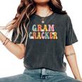 Gram-Cracker Retro Groovy Mom Cute Grandma Women's Oversized Comfort T-Shirt Pepper