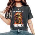 I'm Afraid Of Cringe Skeleton Camiseta extragrande cómoda para mujer Pepper