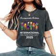 Iwd Día Internacional De La 2025 Accelerate Action Womens Camiseta extragrande cómoda para mujer Pepper