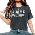 J'aime Quand Ma Me Laisse Aller Chasser Cadeau Humour T-shirt oversize confortable pour femme Pepper