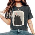 Japanese Anime Cute Cat Heart Kawaii Black Cat Heart Girls Women's Oversized Comfort T-Shirt Pepper