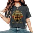 Kids Raccoon 'Trash Panda' Cartoon Oversized Women's T-Shirt Pepper