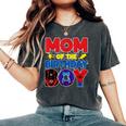 Mom Of The Birthday Boy Matching Spider Family Birthday Women's Oversized Comfort T-Shirt Pepper