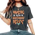 Mom And Dad Birthday Boy Dog Family Matching Women's Oversized Comfort T-Shirt Pepper