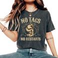 No Tags No Restarts Cowboy Western Country Fan Line Dance Cuello Camiseta extragrande cómoda para mujer Pepper