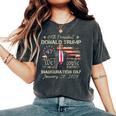 President Donald Trump Inauguration Day 2025 American Flag Women's Oversized Comfort T-Shirt Pepper