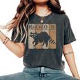 Raccoon Chemistry Women's Oversized T-Shirt - Fun Science Gift Pepper