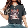 Raccoon Cookie Lover - Oversized Women's T-Shirt in Comfort Colors Pepper