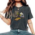 Raccoon & Opossum Eating Pizza T-Shirt | Fun Street Cats Design Pepper