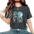Raccoon Shirt 3 Racoons Howling At Moon Weird Cursed Women's Oversized Comfort Colors T-Shirt Pepper