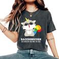 Racoonicorn Trash Panda Women's Oversized T-Shirt - Whimsical Comfort Pepper