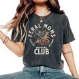 Retro Feral Moms Social Club Sarcastic Saying Mothers Women's Oversized Comfort T-Shirt Pepper