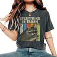 Retro Raccoon Camping Lover Shirt - Women's Oversized Tee Pepper