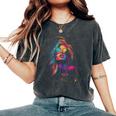 Retro Rock 'N' Roll Girl Música Rock Guitarrista Chica Camiseta extragrande cómoda para mujer Pepper