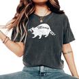 Retro Trashpanda On The Half Moon Vintage Raccoon Women's Oversized Comfort Colors T-Shirt Pepper