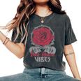 Rock Queenibes Guitarraintage Rose Rock Music Camiseta extragrande cómoda para mujer Pepper