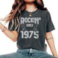 Rockin' Since 1975Intage Rock Music Fan 47 Cumpleaños Cuello Camiseta extragrande cómoda para mujer Pepper