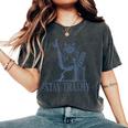 Stay Trashy Raccoon Halloween Women's Oversized T-Shirt Pepper