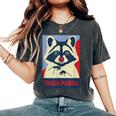 Trash Panda Raccoon Women's Comfort T-Shirt - Oversized Style Pepper