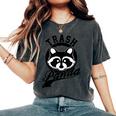 Trash Panda Women's T-Shirt - Raccoon Design, Oversized Fit Pepper