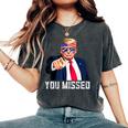 Trump You Missed Twice Bandana De La Bandera Estadounidense Trump 2024 Camiseta extragrande cómoda para mujer Pepper