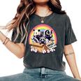 Vintage Street Cat & Wildlife Print | Women's Oversized Tee Pepper