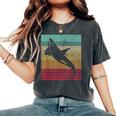 Whale Orca Retro Hombres Es Novedadintage Camiseta extragrande cómoda para mujer Pepper