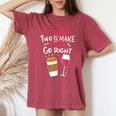 Embrace Your Love For Wine And Coffee Women's Oversized Comfort T-Shirt Blue Jean