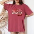 Mother Daughter Squad Matching Mom Groovy Women's Oversized Comfort T-Shirt Blue Jean