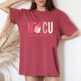Nicu Nurse Tiny Humans Stole My Heart Valentine's Day Women's Oversized Comfort T-Shirt Blue Jean